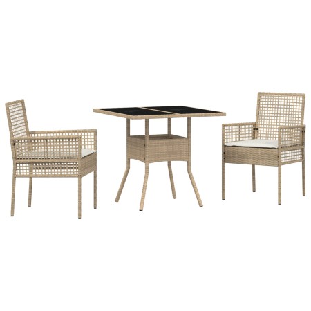 Conjunto de Comedor de Jardín de 3 Piezas Beige de Ratán Sintético von , Gartenstühle - Ref: Foro24-3334931, Preis: 193,32 €,...