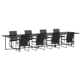 Juego de Comedor de Jardín de 12 Piezas con Cojines de Acero y Textilene by , Garden sets - Ref: Foro24-3335860, Price: 481,3...
