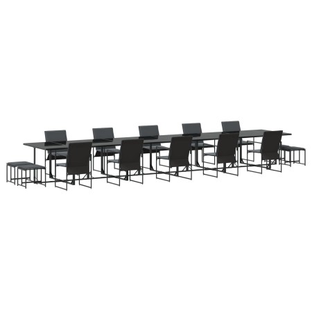 Conjunto de Comedor de Jardín de 19 Piezas con Cojines de Acero y Textileno de , Conjuntos de jardín - Ref: Foro24-3335866, P...