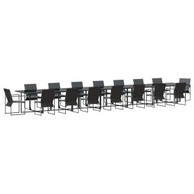Conjunto de Comedor de Jardín de 22 Piezas con Cojines de Steel y Textileno by , Garden sets - Ref: Foro24-3335872, Price: 89...