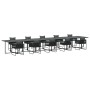 Conjunto de Comedor de Jardín de 15 Piezas con Cojines Acero y Rattan Polipropileno by , Garden sets - Ref: Foro24-3335876, P...