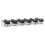Set de Comedor de Jardín de 18 Piezas de con Cojines de Acero y Ratán Natural by , Garden sets - Ref: Foro24-3335877, Price: ...