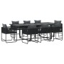 Conjunto de Comedor de Jardín de 10 Piezas con Cojines de Acero y Ratán Sintético von , Gartensets - Ref: Foro24-3335883, Pre...