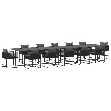 Juego de Comedor de Jardín de 16 Piezas con Cojines de Acero y Polyratán von , Gartensets - Ref: Foro24-3335885, Preis: 983,6...