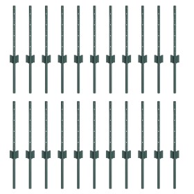 Postes de cerca 22 pcs U-Channel Verde 80 cm Acero von , Zaunpfosten - Ref: Foro24-3335910, Preis: 61,02 €, Rabatt: %