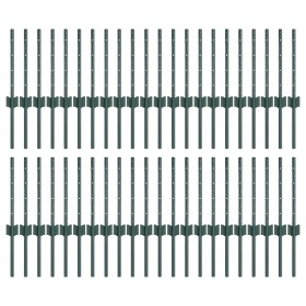 Poste de Cerca 44 pcs U-Channel Verde 80 cm de Acero by , fence posts - Ref: Foro24-3335911, Price: 110,85 €, Discount: %