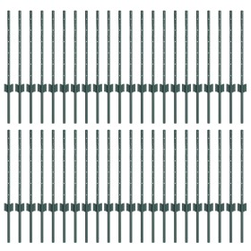 Postes de cercas 44 pcs U-Channel Verde 100 cm Acero von , Zaunpfosten - Ref: Foro24-3335915, Preis: 135,02 €, Rabatt: %