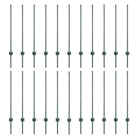 Postes de Cercas 22 pcs en U Verde 140 cm Acero de , Postes de cerca - Ref: Foro24-3335918, Precio: 96,86 €, Descuento: %