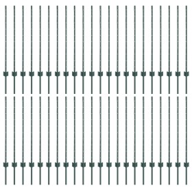 Postes de Cerca 44 pcs U-Channel Verde 140 cm Acero von , Zaunpfosten - Ref: Foro24-3335919, Preis: 178,06 €, Rabatt: %