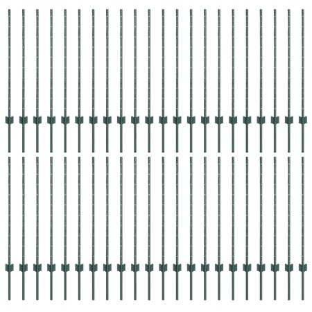 Postes de Cerca 44 pcs U-Channel Verde 140 cm Acero de , Postes de cerca - Ref: Foro24-3335919, Precio: 177,93 €, Descuento: %