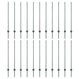 Postes de Cerca 22 pcs U-Channel Verde 160 cm Acero by , fence posts - Ref: Foro24-3335920, Price: 101,85 €, Discount: %