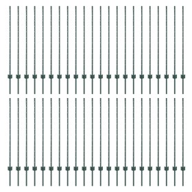 Comprar Postes de cerca 44 pcs U-Channel verde