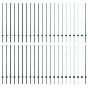 Postes de Cercas 44 pcs U-Channel Verde 180 cm Acero by , fence posts - Ref: Foro24-3335923, Price: 218,67 €, Discount: %