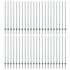 44 piezas Postes de Cerca Metálicos en Forma de U Verde by , fence posts - Ref: Foro24-3335925, Price: 230,70 €, Discount: %