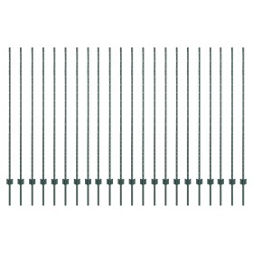 Postes de cercas 22 pcs U-Channel Verde 200 cm Acero von , Zaunpfosten - Ref: Foro24-3335926, Preis: 123,38 €, Rabatt: %