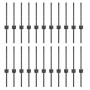 Postes de Cerca 22 pcs U-Channel Gris 80 cm Acero
