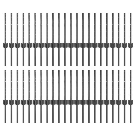 Poste de Cerca 44 pcs U-Channel Gris 80 cm Acero de , Postes de cerca - Ref: Foro24-3335929, Precio: 102,20 €, Descuento: %