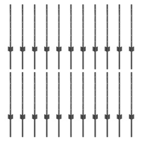 Postes de Valla 22 pcs U-Channel Gris 100 cm Acero by , fence posts - Ref: Foro24-3335932, Price: 67,51 €, Discount: %