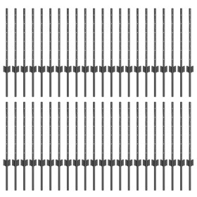Postes de Cerca 44 pcs U-Channel Gris 100 cm Acero von , Zaunpfosten - Ref: Foro24-3335933, Preis: 135,02 €, Rabatt: -5%%