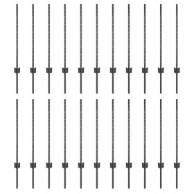 Postes de cerca 22 pcs U-Channel Gris 120 cm de acero by , fence posts - Ref: Foro24-3335934, Price: 80,69 €, Discount: %