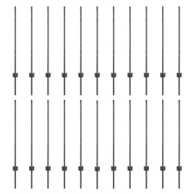 Postes de Cerca 44 pcs en U Gris 140 cm Acero by , fence posts - Ref: Foro24-3335936, Price: 104,94 €, Discount: %