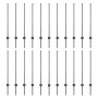 Postes de Cerca 44 pcs en U Gris 140 cm Acero