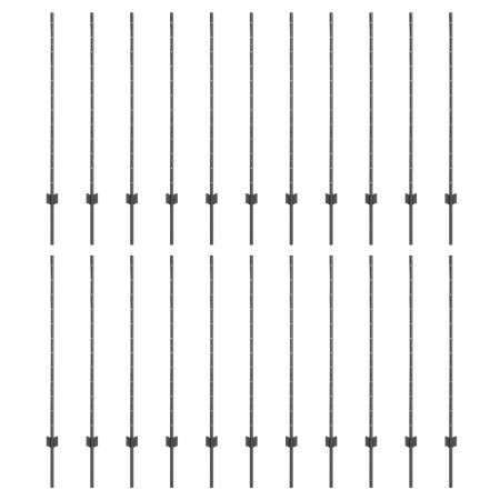 Postes de Cerca 44 pcs U-Channel Gris 160 cm Acero de , Postes de cerca - Ref: Foro24-3335938, Precio: 110,23 €, Descuento: %