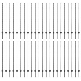 Postes de Cerca 88 pcs U-Channel Gris 180 cm Acero by , fence posts - Ref: Foro24-3335941, Price: 236,93 €, Discount: %