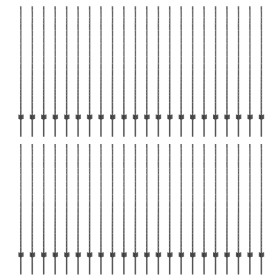 Postes de Cerca, 88 pcs U-Channel, Gris, 200 cm