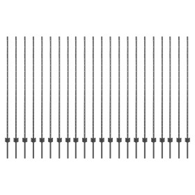Postes de Cerca 44 pcs U-Channel Gris 200 cm Acero von , Zaunpfosten - Ref: Foro24-3335944, Preis: 133,68 €, Rabatt: %