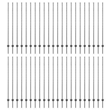 Postes de Cerca 88 pcs Canal U Gris 200 cm Acero de , Postes de cerca - Ref: Foro24-3335945, Precio: 260,84 €, Descuento: %
