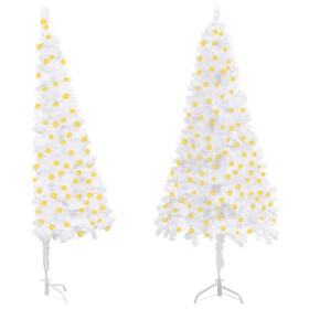 Árbol de Navidad artificial iluminado con luces blanco 150 cm