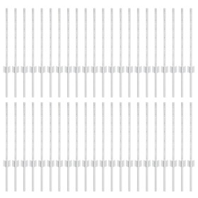 Postes para cerca 44 pcs U-Canal Plata 100 cm