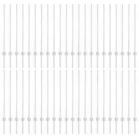 Postes de Cerca 88 pcs U-Channel Plata 140 cm