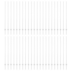 Postes de Cerca 88 pcs U-Channel Plata 200 cm