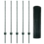 Cerca Euro con 5 postes U Verde 1x10 m Acero de , Postes de cerca - Ref: Foro24-3335967, Precio: 64,70 €, Descuento: %