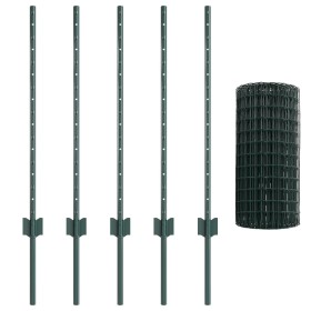 Set de Vallas de Jardín Juego de 2 Verde Acero 10 x 0.8 m von , Zaunpfosten - Ref: Foro24-3335998, Preis: 50,26 €, Rabatt: %