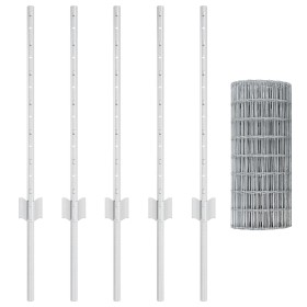 Cerca Euro con 5 postes en U Plata 0,6x10 m Acero von , Zaunpfosten - Ref: Foro24-3336169, Preis: 56,48 €, Rabatt: %