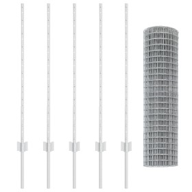 Cerca Euro con 10 Postes U Plata 1x10 m Acero von , Zaunpfosten - Ref: Foro24-3336179, Preis: 74,68 €, Rabatt: %