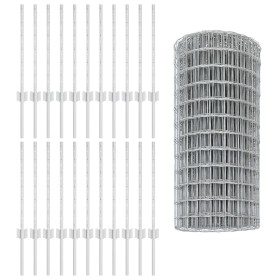 Cerca Euro con 11 postes en U Plata 0.6x50 m Acero de , Postes de cerca - Ref: Foro24-3336213, Precio: 137,56 €, Descuento: %