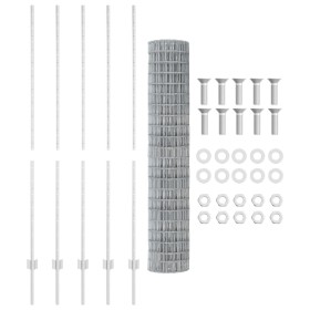 Valla Euro con 10 postes U Plata 1,5x10 m Acero von , Zaunpfosten - Ref: Foro24-3336220, Preis: 121,93 €, Rabatt: %