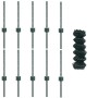Cerca de Eslabones de Cadena con 10 postes verdes 0.4x10 m de acero de , Postes de cerca - Ref: Foro24-3336237, Precio: 55,02...