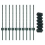 Cerca de Eslabones de Cadena con 10 Postes U Verde 0.6x10 m Acero by , fence posts - Ref: Foro24-3336238, Price: 75,09 €, Dis...