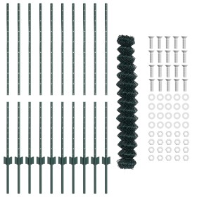Cerca de Cadena con 10 Poste U Verde 1.2x10 m de Acero by , fence posts - Ref: Foro24-3336241, Price: 109,24 €, Discount: %