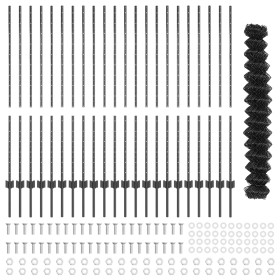 Cerca de malla con postes en U de 44 gris 1.4x25 m de acero von , Zaunpfosten - Ref: Foro24-3336282, Preis: 239,46 €, Rabatt: %
