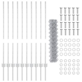 Valla de Enlace de Cadena con 20 Postes U Plateado 1x10 m Acero de , Postes de cerca - Ref: Foro24-3336296, Precio: 96,70 €, ...