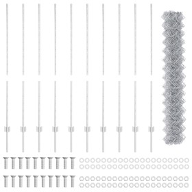 Cerca de Cadena con 20 U Posts Plateada 1.4x10 m Acero von , Zaunpfosten - Ref: Foro24-3336298, Preis: 123,71 €, Rabatt: %
