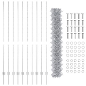 Cerca de Cadena con 20 Postes U Plateado 1.6x10 m Acero von , Zaunpfosten - Ref: Foro24-3336300, Preis: 131,85 €, Rabatt: %