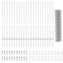Valla de eslabones de cadena con 44 postes en plata 1.2m x 25m de acero de , Postes de cerca - Ref: Foro24-3336308, Precio: 1...