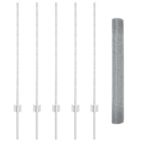 Set de Cerca de Malla de Pollo Set de 2 Acero galvanizado 10 x 1 m von , Zaunpfosten - Ref: Foro24-3336328, Preis: 55,22 €, R...